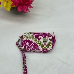 Vera Bradley Purple White small change purse wristlet